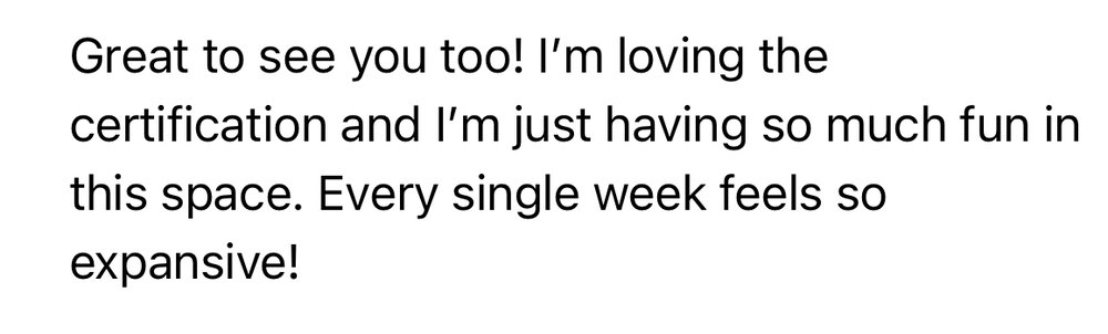 Message from a student